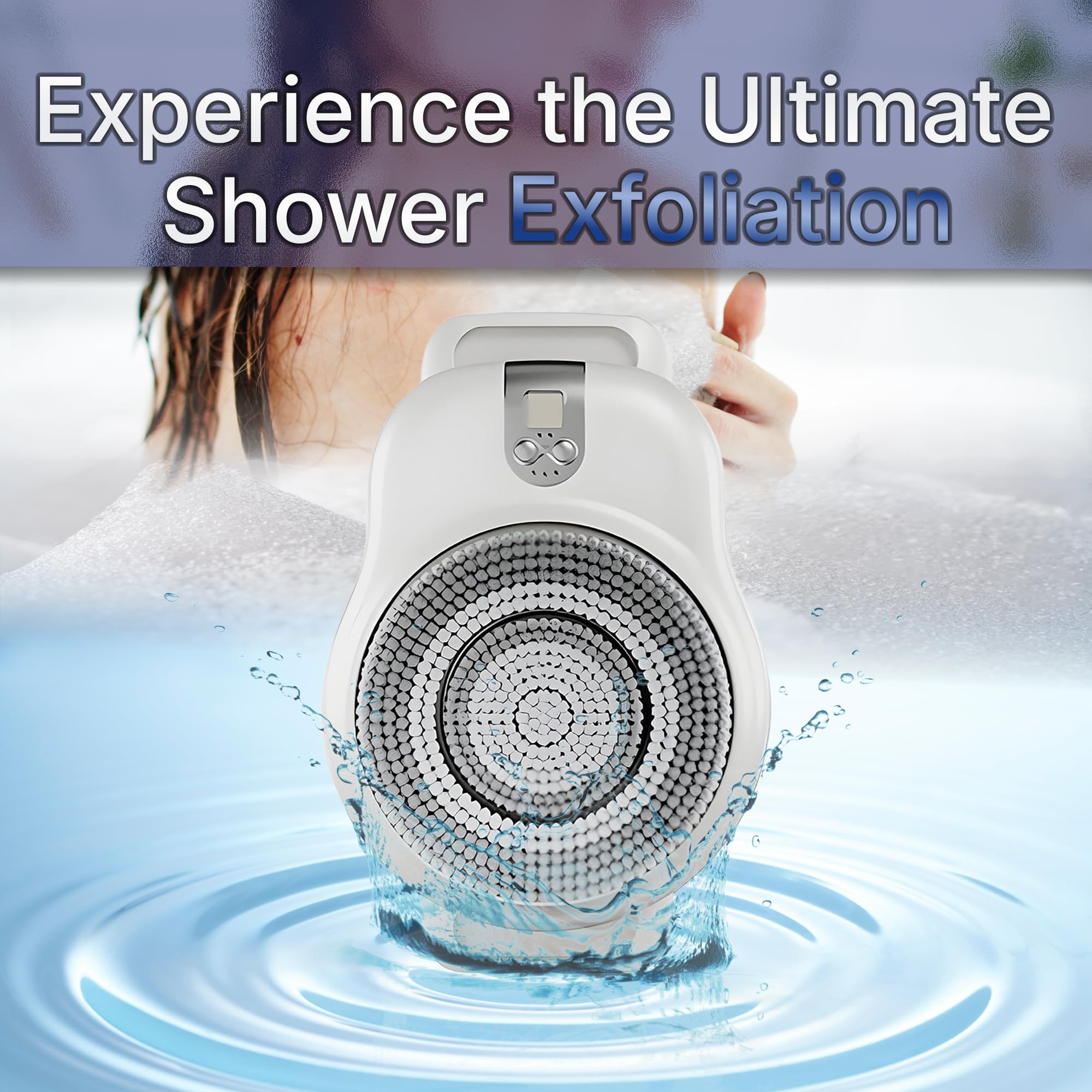 Revolutionary Wall-Mounted Automatic Rotating Shower Brush Back Scrubber - Electric Back & Body 360° Deep Cleansing & Exfoliating Body, Adjustable Speed for Spa-Like Experience - Image 5