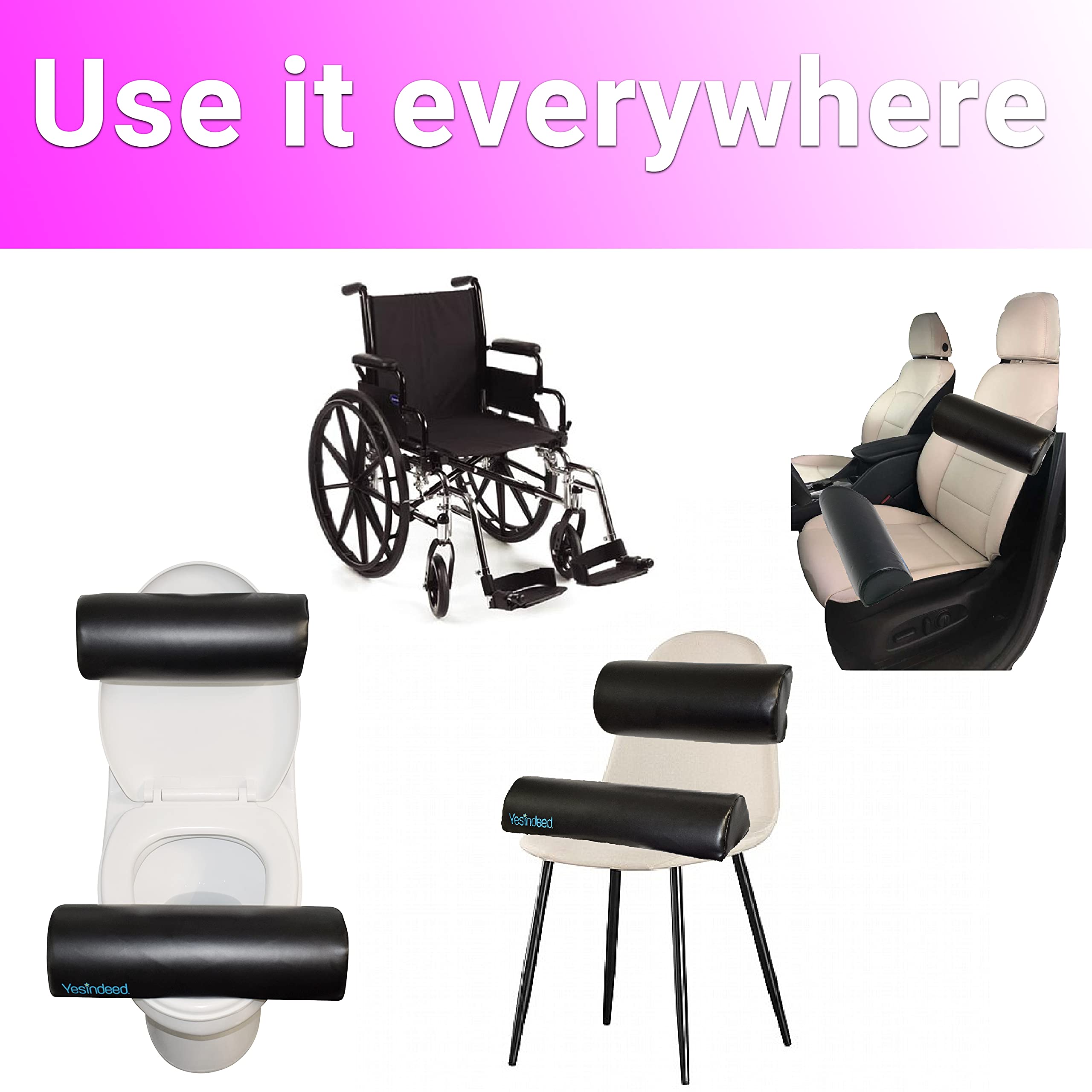 YESINDEED Brazilian Butt Lift Toilet Seat Riser Pillow + Back Support + Female Urination Device Silicone Funnel for Women Standing Up to Pee Reusable Easy to Clean - Image 5