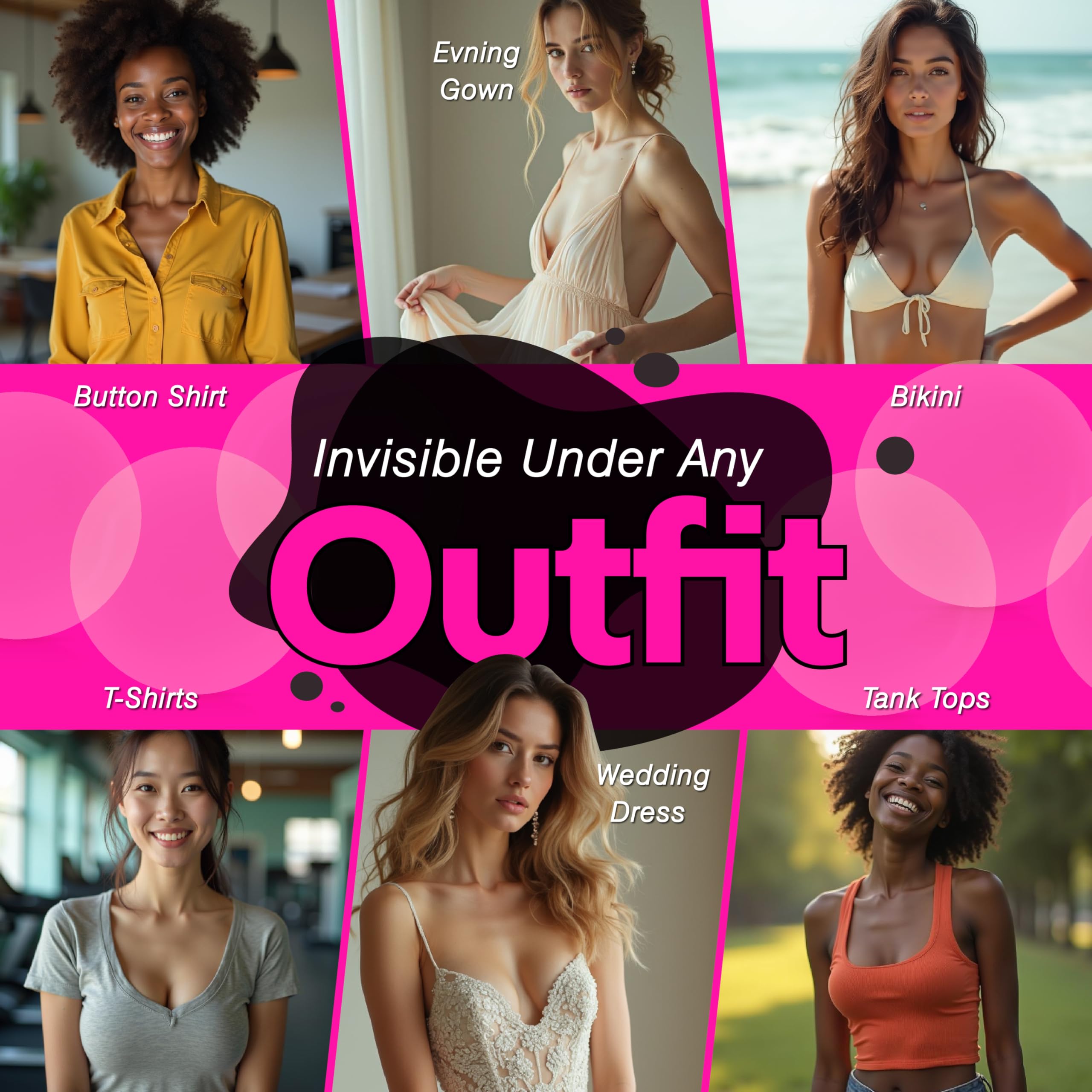 YESINDEED Nipple Covers - Hypoallergenic Silicone Pasties, Invisible Adhesive for Backless & Strapless, Bonus Mirror - Image 5