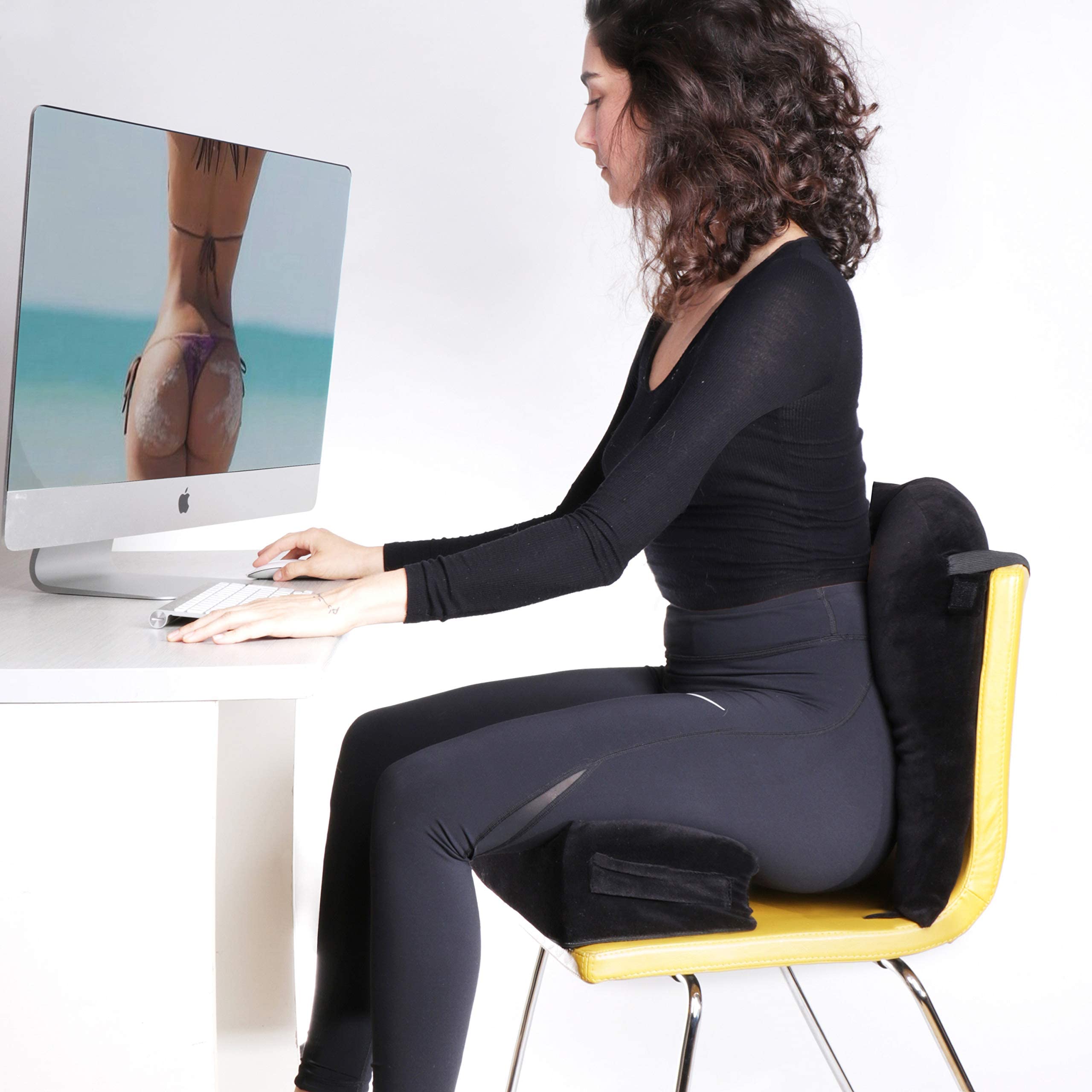 YESINDEED The Royal Bundle for After Brazilian Butt Lift - BBL Pillow + Back Support Cushion, Post Surgery Massage Roller, Lower Back Board & Female Urination Device Silicone Funnel - Image 6